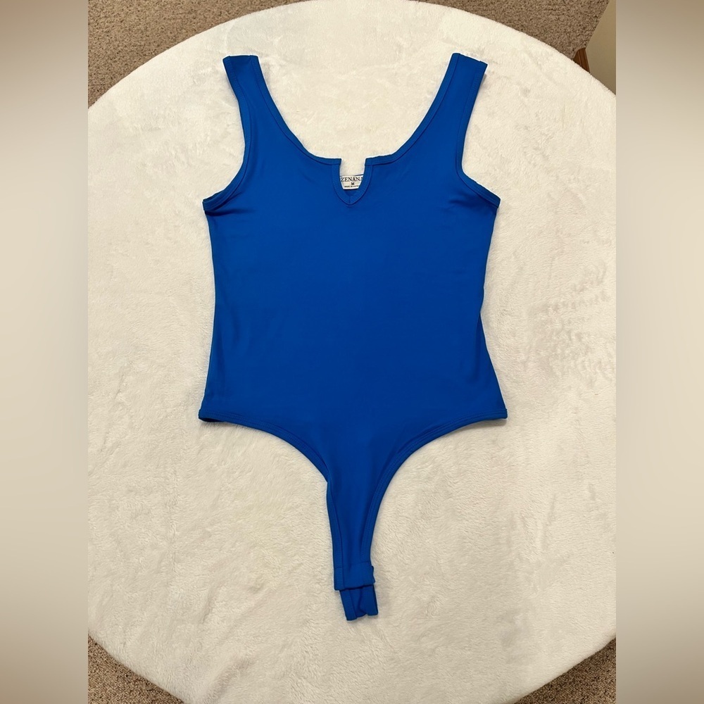 BRAND NEW Royal Blue Zenana Bodysuit - Size Medium
